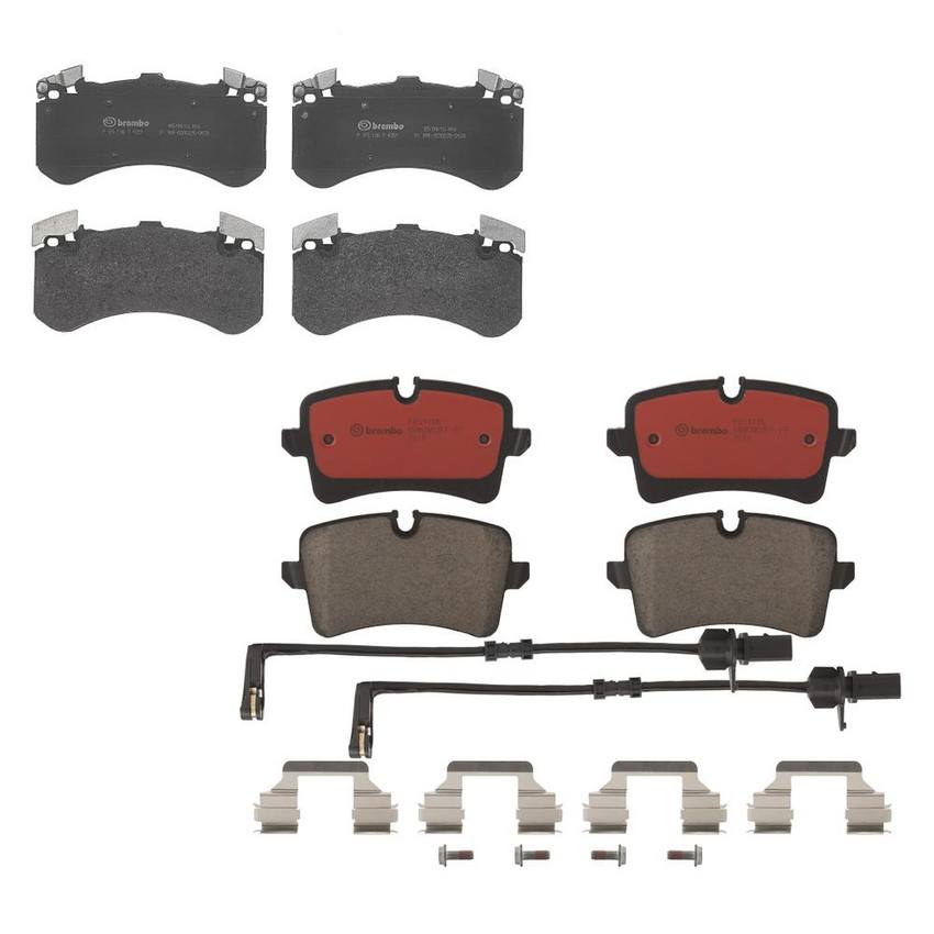 Audi Brembo Brake Kit - Pads Front and Rear(Ceramic) 8R0698151R - Brembo 4183721KIT